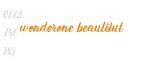 wonderone beautiful