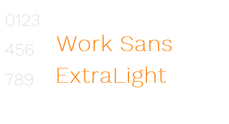 Work Sans ExtraLight