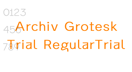 Archiv Grotesk Trial RegularTrial