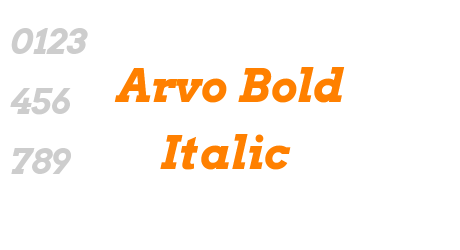 Arvo Bold Italic