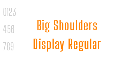 Big Shoulders Display Regular