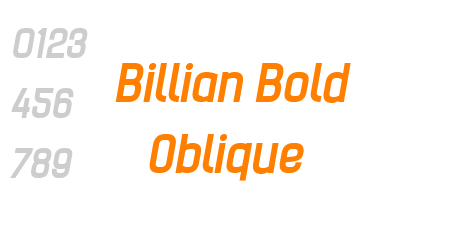 Billian Bold Oblique