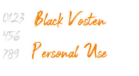 Black Vosten Personal Use