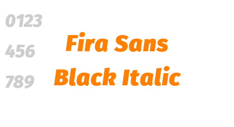 Fira Sans Black Italic