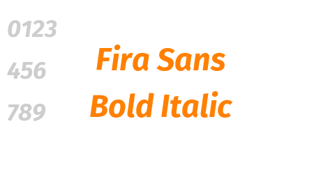 Fira Sans Bold Italic