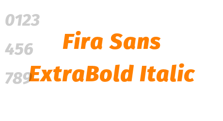 Fira Sans ExtraBold Italic