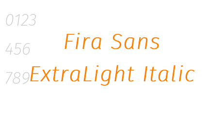 Fira Sans ExtraLight Italic