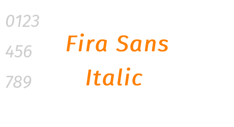 Fira Sans Italic