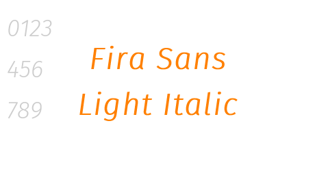 Fira Sans Light Italic