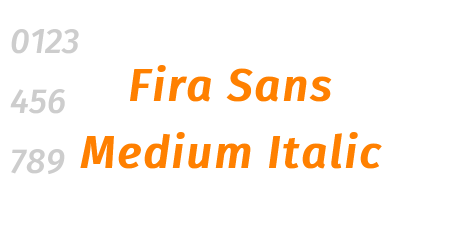 Fira Sans Medium Italic