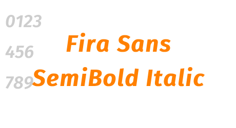 Fira Sans SemiBold Italic