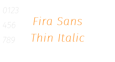 Fira Sans Thin Italic