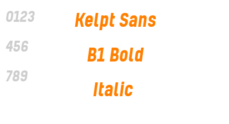 Kelpt Sans B1 Bold Italic