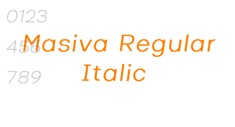 Masiva Regular Italic