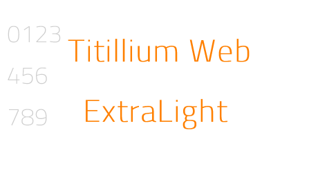 Titillium Web ExtraLight