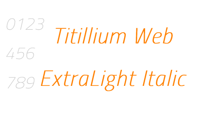 Titillium Web ExtraLight Italic