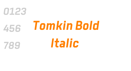 Tomkin Bold Italic