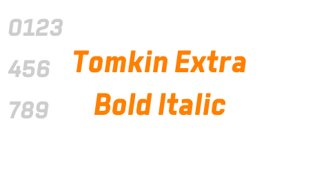 Tomkin Extra Bold Italic