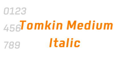 Tomkin Medium Italic