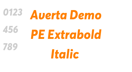 Averta Demo PE Extrabold Italic