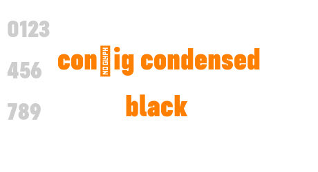 config condensed black