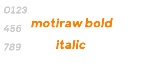 motiraw bold italic