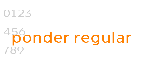 ponder regular