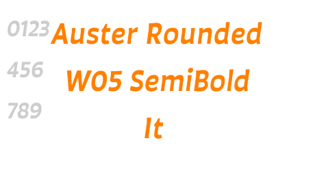Auster Rounded W05 SemiBold It