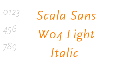 Scala Sans W04 Light Italic