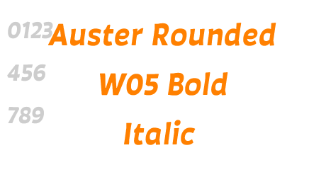 Auster Rounded W05 Bold Italic