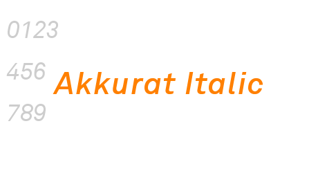 Akkurat Italic