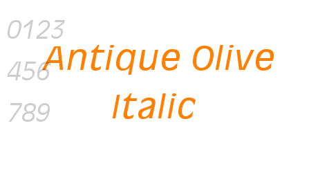 Antique Olive Italic