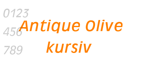 Antique Olive kursiv