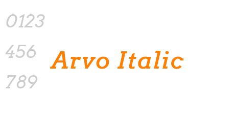 Arvo Italic