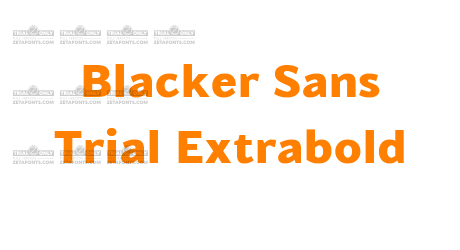 Blacker Sans Trial Extrabold