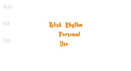 Blisk Rhythm – Personal Use