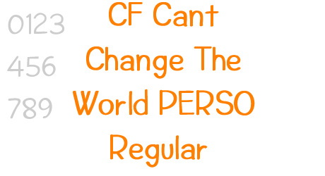 CF Cant Change The World PERSO Regular