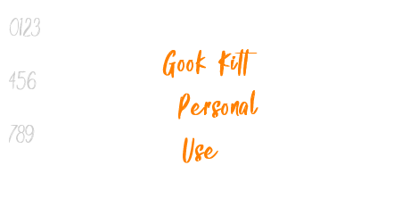 Gook Kitt – Personal Use