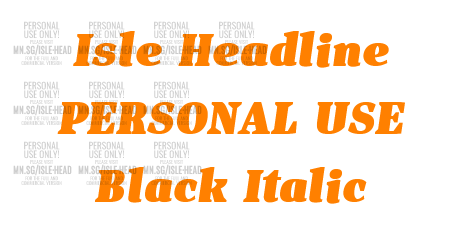 Isle Headline PERSONAL USE Black Italic