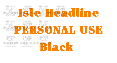 Isle Headline PERSONAL USE Black
