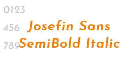 Josefin Sans SemiBold Italic