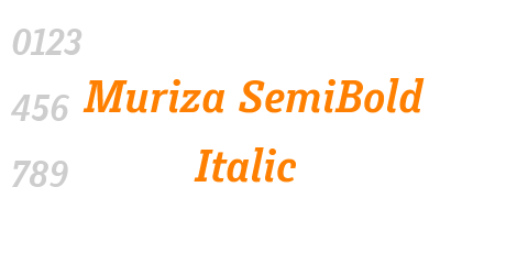 Muriza SemiBold Italic