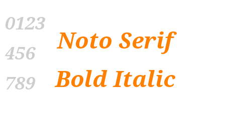 Noto Serif Bold Italic