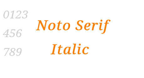 Noto Serif Italic
