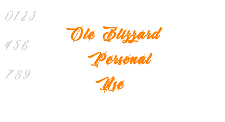 Ole Blizzard – Personal Use