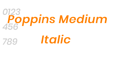Poppins Medium Italic