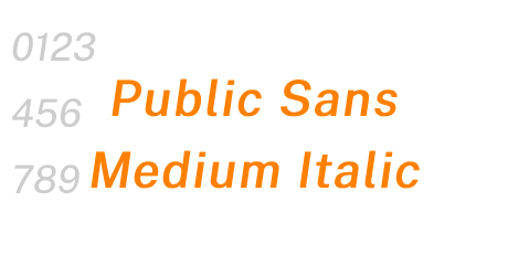 Public Sans Medium Italic