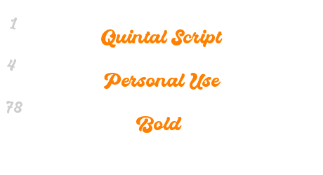 Quintal Script Personal Use Bold