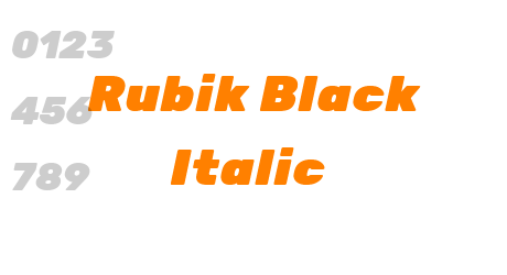 Rubik Black Italic