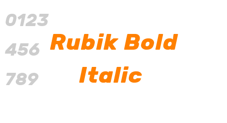 Rubik Bold Italic